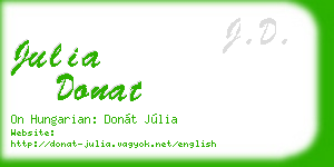 julia donat business card