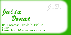 julia donat business card